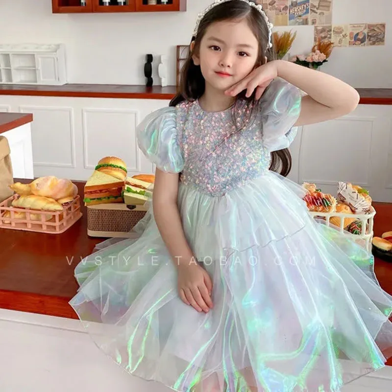 Kids Girl Summer Dress Elegant Puff Sleeve Sequin Wedding Party Dress Princess Girls Skinny Cake Dress Children Clothes Vestidos
Kids Girl Summer Dress Elegant Puff Sleeve Sequin Wedding Party Dress Princess Girls Skinny Cake Dress Children Clothes Vestidos
