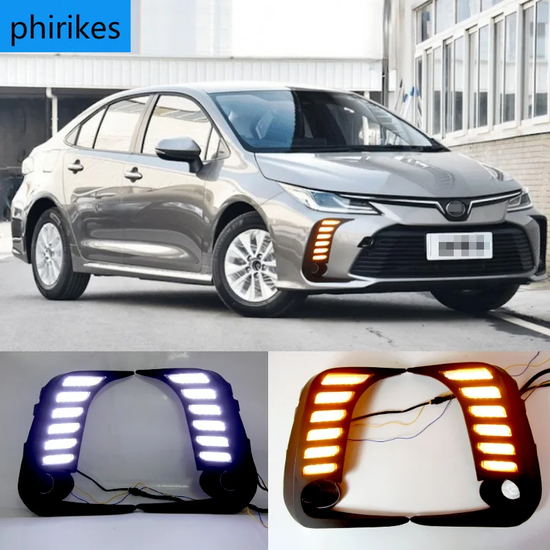 1 Pair Car LED DRL Daytime Running Light Yellow Turn Signal 12V Fog Lamp Decoration Bumper Light For Toyota Corolla 2019 2020
1 Pair Car LED DRL Daytime Running Light Yellow Turn Signal 12V Fog Lamp Decoration Bumper Light For Toyota Corolla 2019 2020