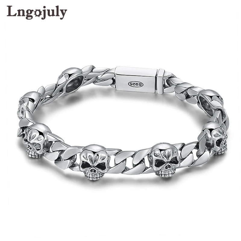 Men Bracelet Fine Jewelry 100% 925 Sterling Silver Bracelet For Men Personalized Skull Silver 925 Chain Bracelet Jewelry Gifts
Men Bracelet Fine Jewelry 100% 925 Sterling Silver Bracelet For Men Personalized Skull Silver 925 Chain Bracelet Jewelry Gifts