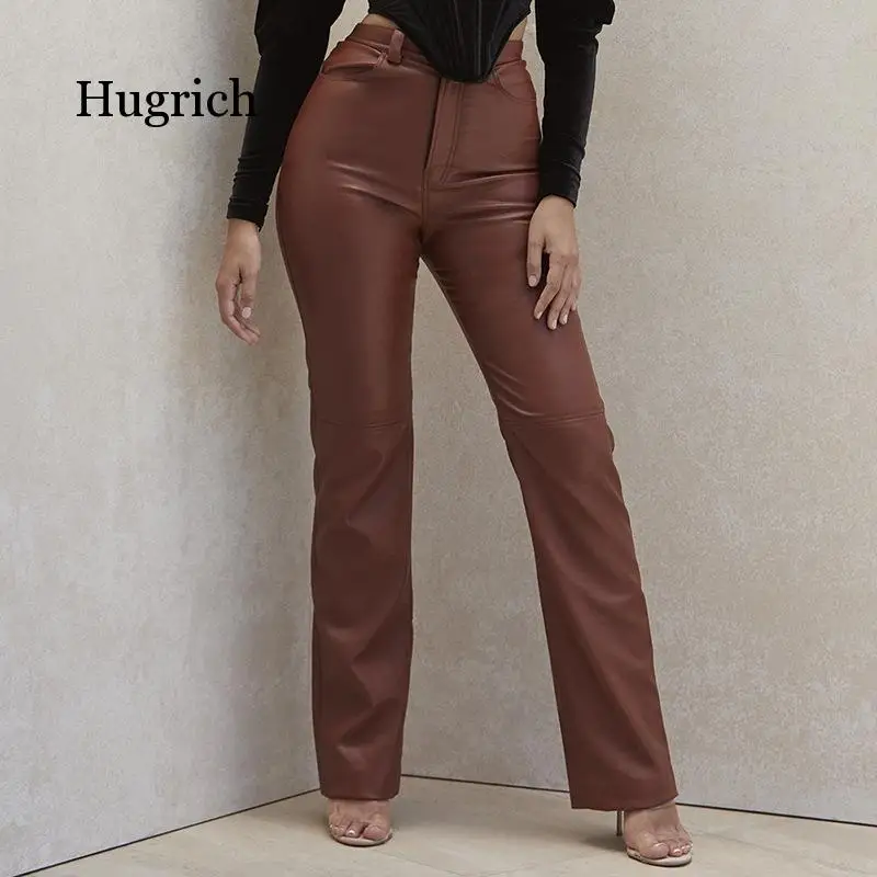 Autumn and Winter New Women's Fashion Pocket Pu with Pockage Buttock Fleece Straight Leather Pants Causal Wear 2021
Autumn and Winter New Women's Fashion Pocket Pu with Pockage Buttock Fleece Straight Leather Pants Causal Wear 2021