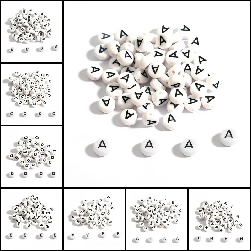 50/100/200pcs/lot 7x4mm White Round A-Z Alphabet Letter Acrylic Loose Spacer Beads For Jewelry Making Diy Bracelet Accessories
50/100/200pcs/lot 7x4mm White Round A-Z Alphabet Letter Acrylic Loose Spacer Beads For Jewelry Making Diy Bracelet Accessories