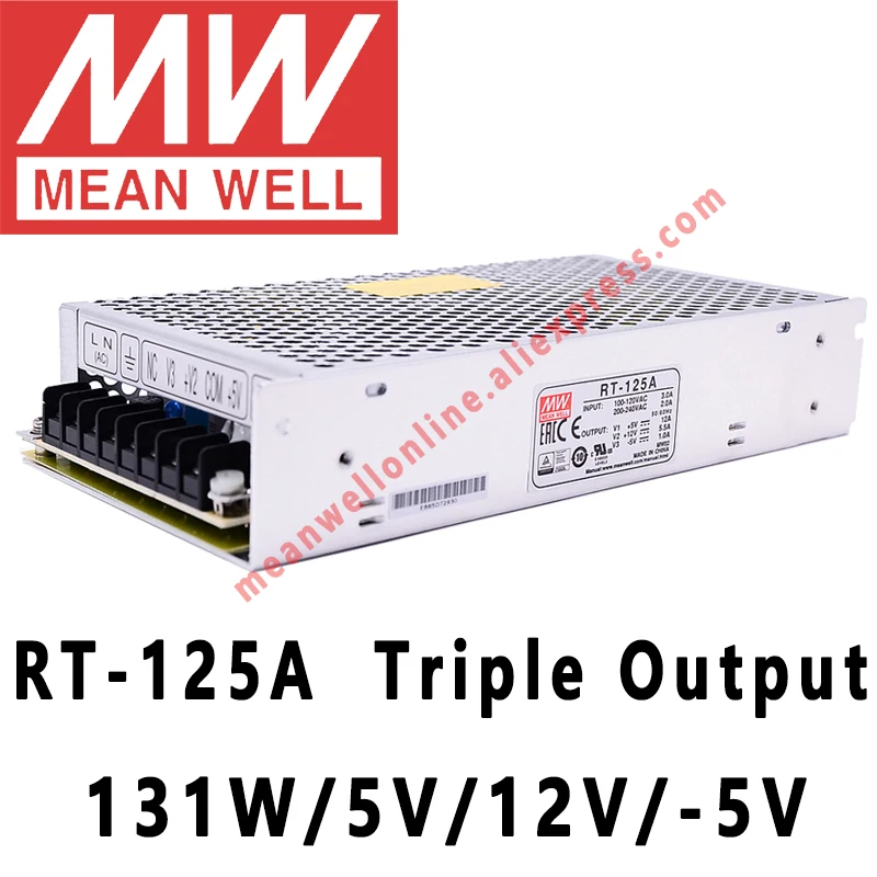 Mean Well RT-125A 5V/12V/-5V AC/DC 131W Triple Output Switching Power Supply meanwell online store
Mean Well RT-125A 5V/12V/-5V AC/DC 131W Triple Output Switching Power Supply meanwell online store
