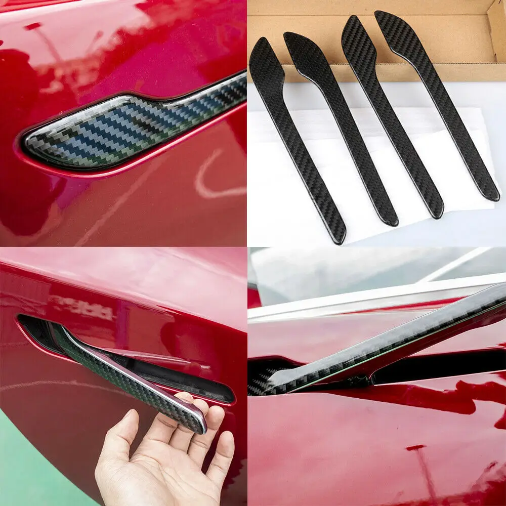 4pcs Carbon Fiber ABS Side Door Handle Decor Trim Overlay Cover Fit For Tesla Model 3 Model Y
4pcs Carbon Fiber ABS Side Door Handle Decor Trim Overlay Cover Fit For Tesla Model 3 Model Y