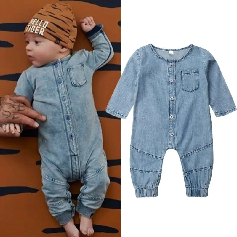 Lioraitiin Newborn Baby Boy Girl Romper Clothes Denim Romper Outfits 0-24M Long Sleeve Denim Jumpsuit
Lioraitiin Newborn Baby Boy Girl Romper Clothes Denim Romper Outfits 0-24M Long Sleeve Denim Jumpsuit