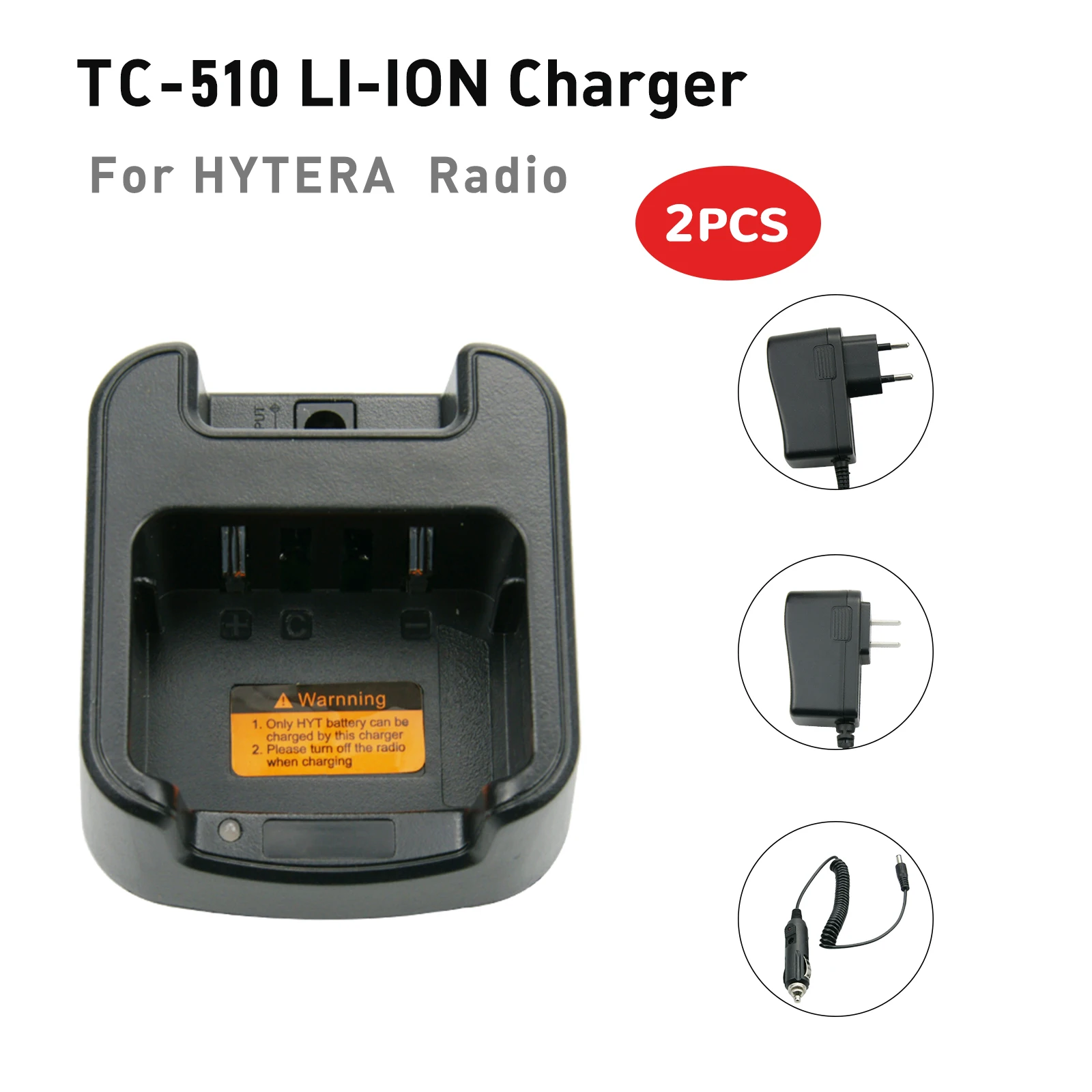 2Pcs Walkie Talkie Battery Charger for HYTERA HYT BL1719 TC-510 TC-585 TC-500S Radio
2Pcs Walkie Talkie Battery Charger for HYTERA HYT BL1719 TC-510 TC-585 TC-500S Radio
