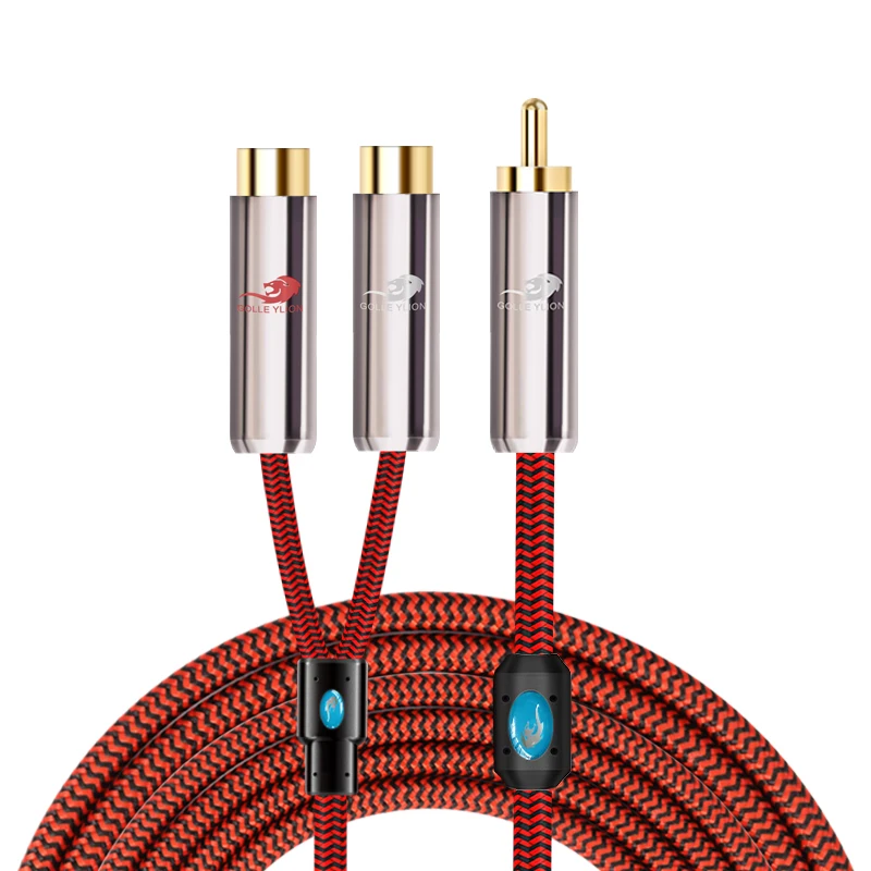 RCA Male to 2 RCA Female Audio Cable for Amplifier Speaker HDTV Subwoofer HiFi System Y Splitter Extension Shielded Cords
RCA Male to 2 RCA Female Audio Cable for Amplifier Speaker HDTV Subwoofer HiFi System Y Splitter Extension Shielded Cords