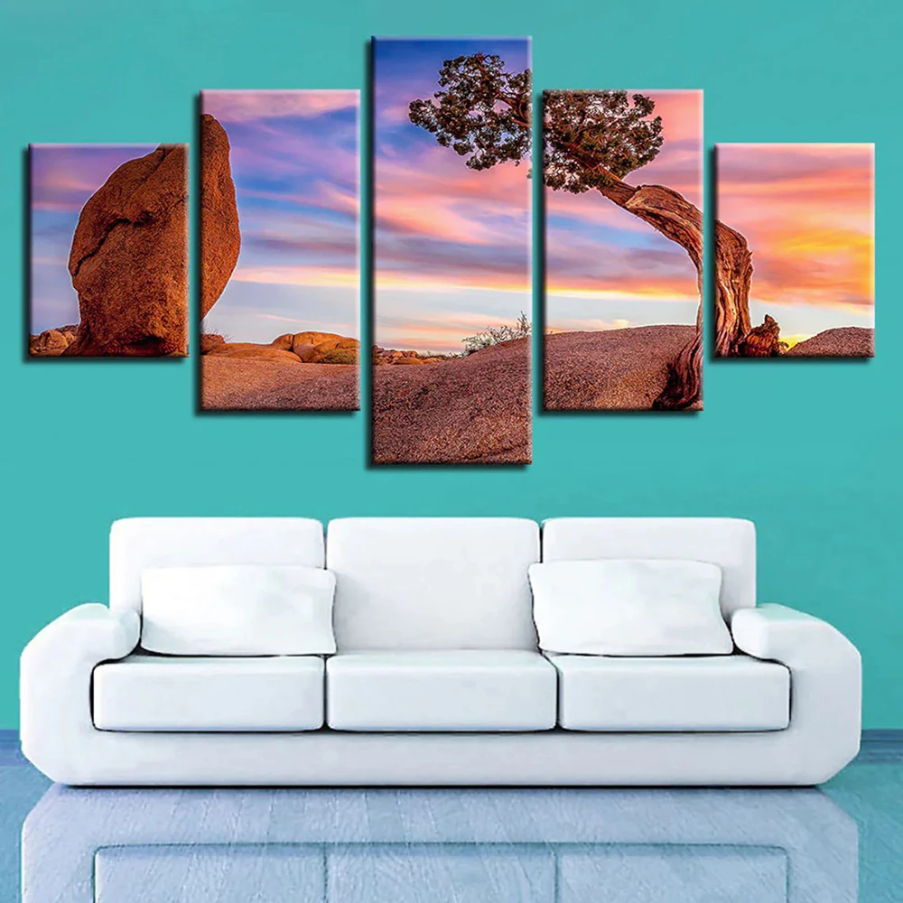 5 Pieces Wall Art Canvas Painting Stonetree Landscape Poster Modern Living Room Home Decoration Modular Framework Pictures
5 Pieces Wall Art Canvas Painting Stonetree Landscape Poster Modern Living Room Home Decoration Modular Framework Pictures