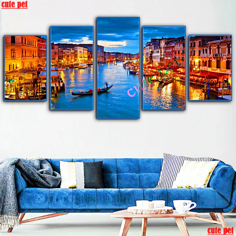 5PCS Diamond Painting Full Square round Diamond Mosaic Venice Water City 5D Cross Stitch DIY Diamond Embroidery Rhinestone Decor
5PCS Diamond Painting Full Square round Diamond Mosaic Venice Water City 5D Cross Stitch DIY Diamond Embroidery Rhinestone Decor