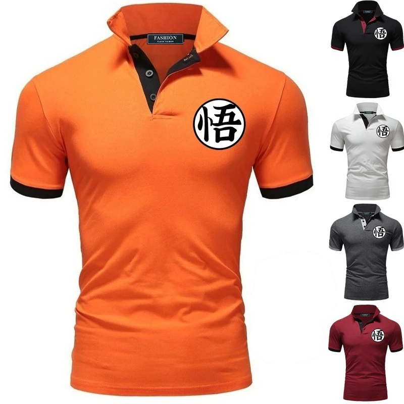 2022 Summer Fashion Goku T-Shirt For Man Solid Color Lapel Print Short-Sleeved Top Youth Casual Creative Slim Man's Clothes
2022 Summer Fashion Goku T-Shirt For Man Solid Color Lapel Print Short-Sleeved Top Youth Casual Creative Slim Man's Clothes