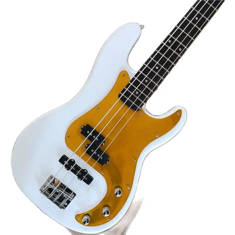 Classic Four-string Electric Bass, Professional Player, Yellow Metal Plate, Customized
Classic Four-string Electric Bass, Professional Player, Yellow Metal Plate, Customized