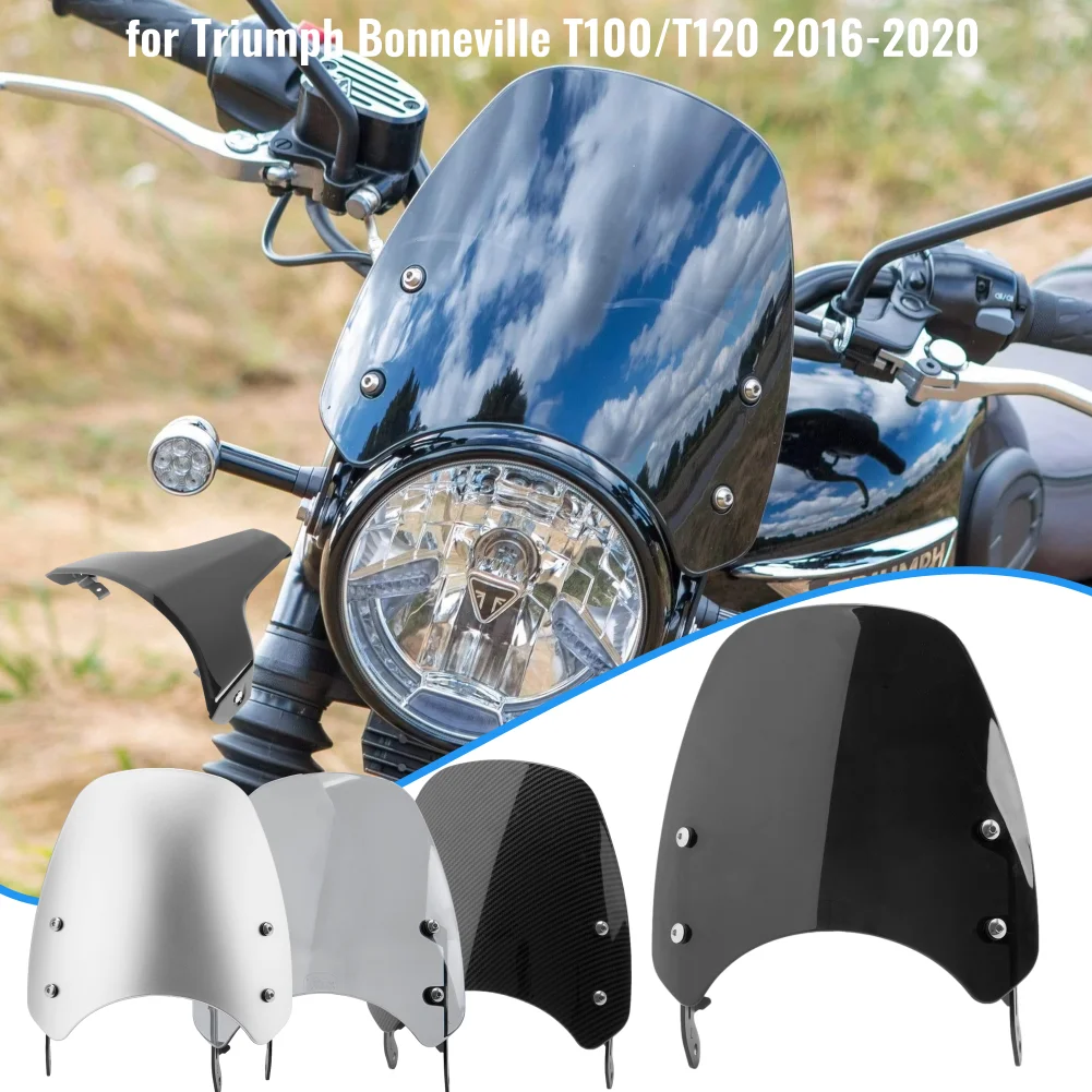 Motorcycle Windshield Windscreen Fly Screen Shield Wind Deflector for Triumph Bonneville T100 T120 2016-2020 2017 2018 2019
Motorcycle Windshield Windscreen Fly Screen Shield Wind Deflector for Triumph Bonneville T100 T120 2016-2020 2017 2018 2019