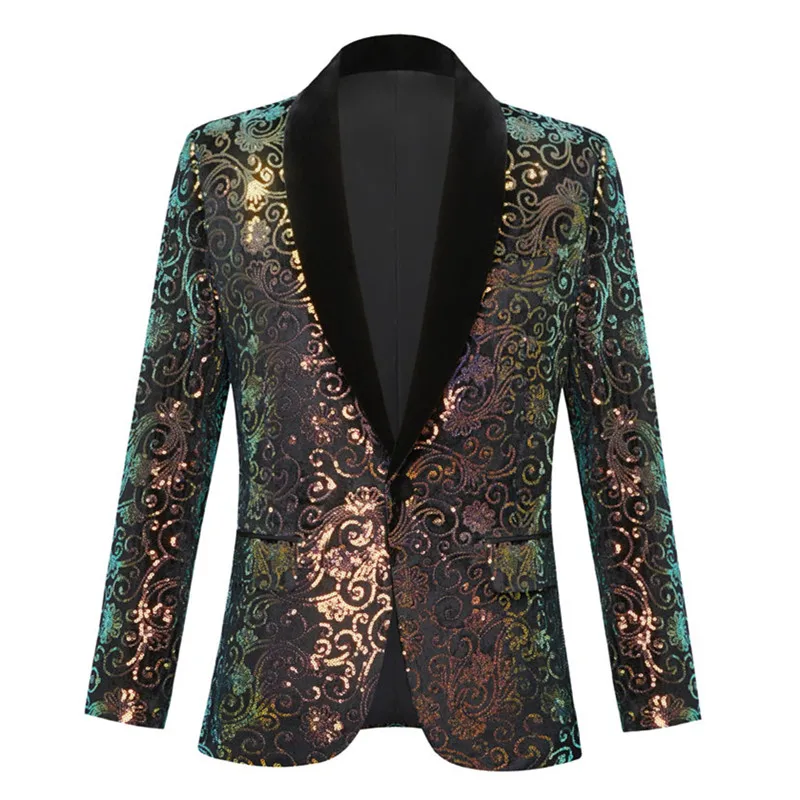 European Style Men's Velvet Sequin Embroidery Floral Blazer Male Singer Performance Host Stage Tuxedo Suit Jacket Formal Costume
European Style Men's Velvet Sequin Embroidery Floral Blazer Male Singer Performance Host Stage Tuxedo Suit Jacket Formal Costume