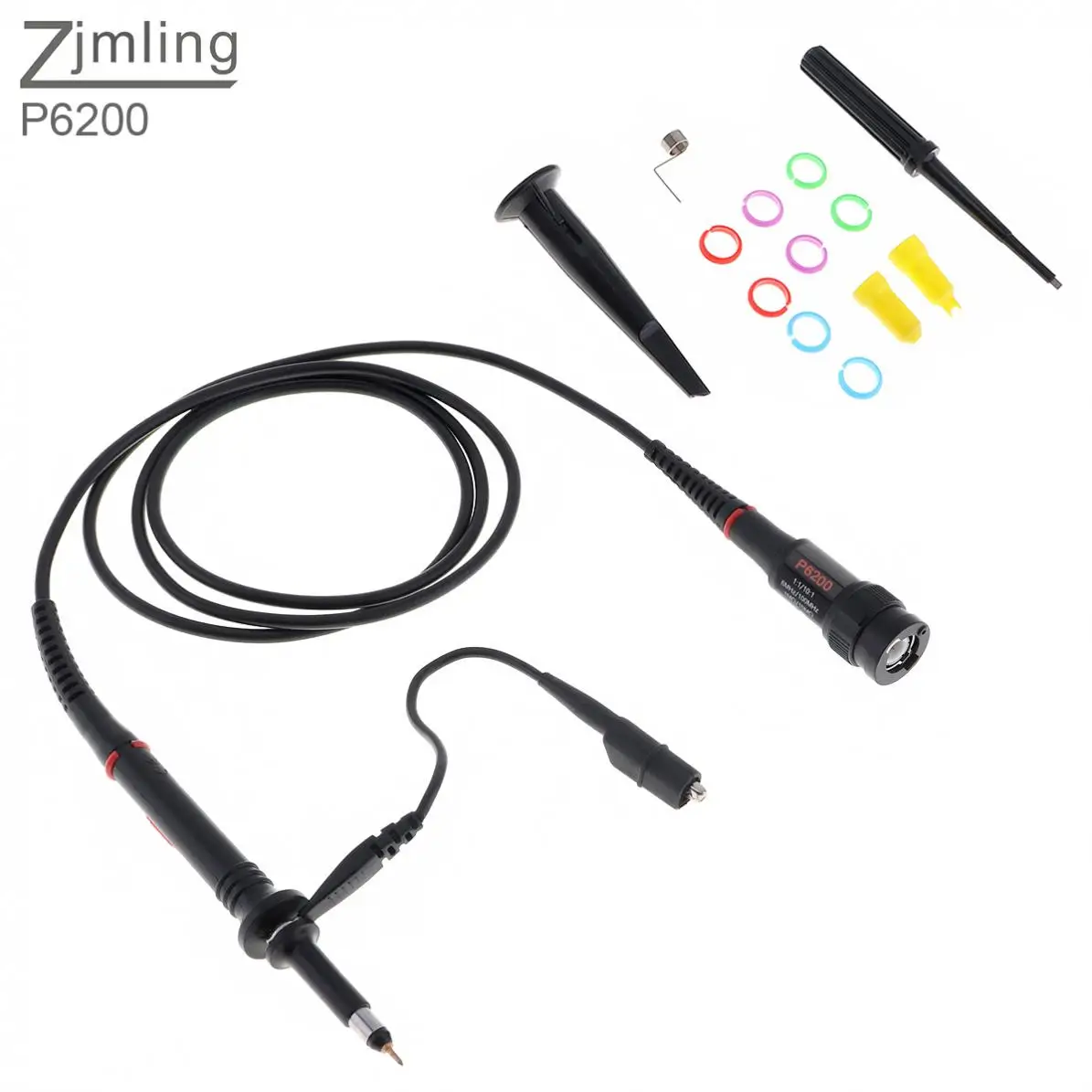 P6200 High Voltage Oscilloscope Probe 200V - 600V/1X & 10X/200MHz Alligator Clip Test Probe for Electronic Measuring Instruments
P6200 High Voltage Oscilloscope Probe 200V - 600V/1X & 10X/200MHz Alligator Clip Test Probe for Electronic Measuring Instruments