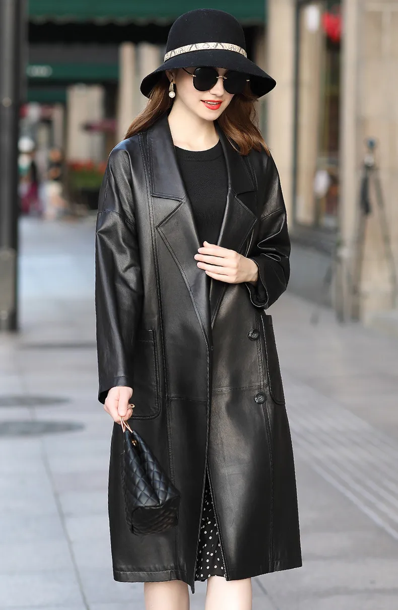 2020 Genuine Leather Jacket Autumn Jacket Women Sheepskin Coat Female Streetwear Long Windbreaker Chaqueta Mujer 9D0027
2020 Genuine Leather Jacket Autumn Jacket Women Sheepskin Coat Female Streetwear Long Windbreaker Chaqueta Mujer 9D0027