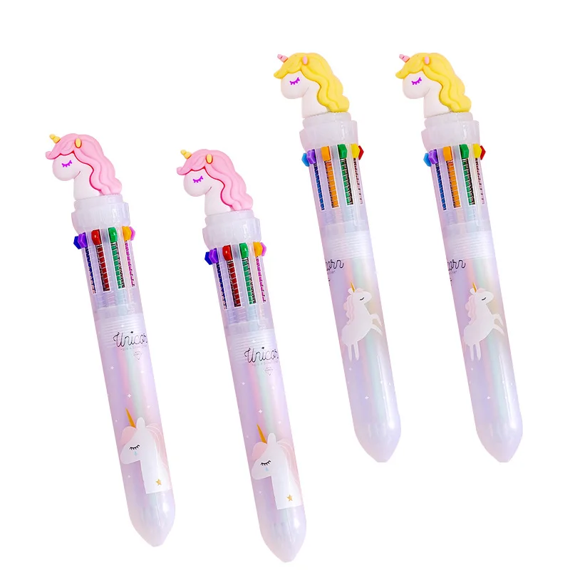16 pcs Creative Cartoon Rainbow Unicorn 10 Color Press Ball Pen Student Multi-function Hand Pen Stationery Wholesale
16 pcs Creative Cartoon Rainbow Unicorn 10 Color Press Ball Pen Student Multi-function Hand Pen Stationery Wholesale