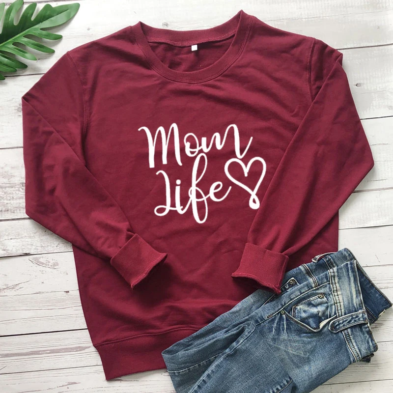 Mom Life Hear 100% Cotton Sweatshirt Cute Women Jumper Mother's Day Pullovers Outfits
Mom Life Hear 100% Cotton Sweatshirt Cute Women Jumper Mother's Day Pullovers Outfits