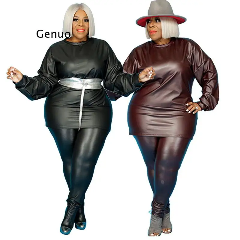 5Xl Outfits Women Crewneck Long Sleeve Top and Pants Sets Leather Streetwear Leggings Tracksuit Womens
5Xl Outfits Women Crewneck Long Sleeve Top and Pants Sets Leather Streetwear Leggings Tracksuit Womens