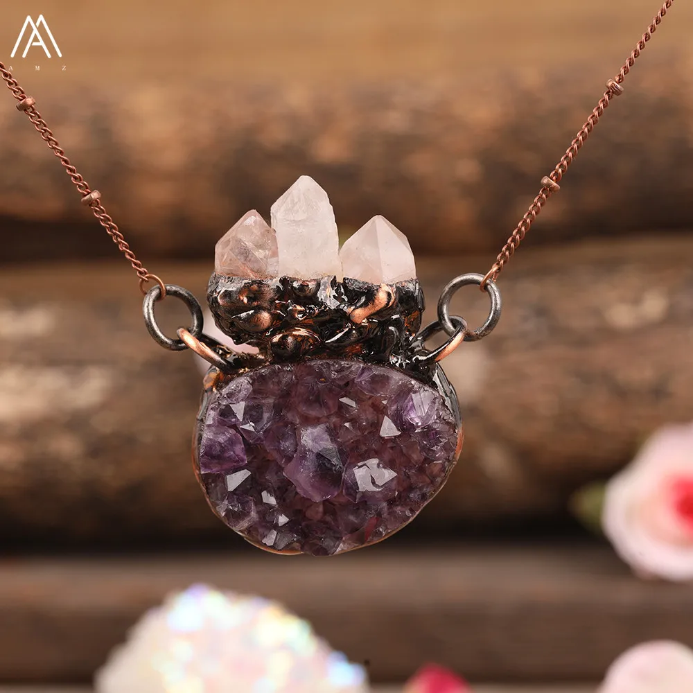 Women Antique Pendant Vintage Necklace Reiki Chakra Quartz Crystal Stone Bronze Chain Necklace Yoga Meditation Jewelry Dropship
Women Antique Pendant Vintage Necklace Reiki Chakra Quartz Crystal Stone Bronze Chain Necklace Yoga Meditation Jewelry Dropship