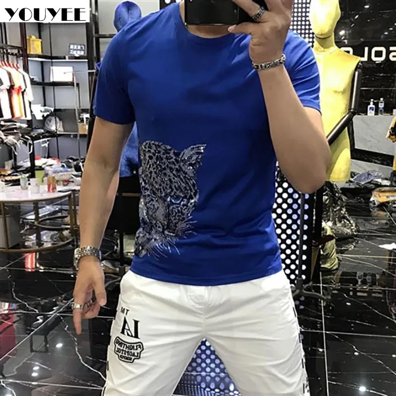T-shirt Men Leopard Rhinestone Top Quality Confortable Casual Slim Fit Summer Personalized Trend Plus Size Male Tee Clothing 5XL
T-shirt Men Leopard Rhinestone Top Quality Confortable Casual Slim Fit Summer Personalized Trend Plus Size Male Tee Clothing 5XL