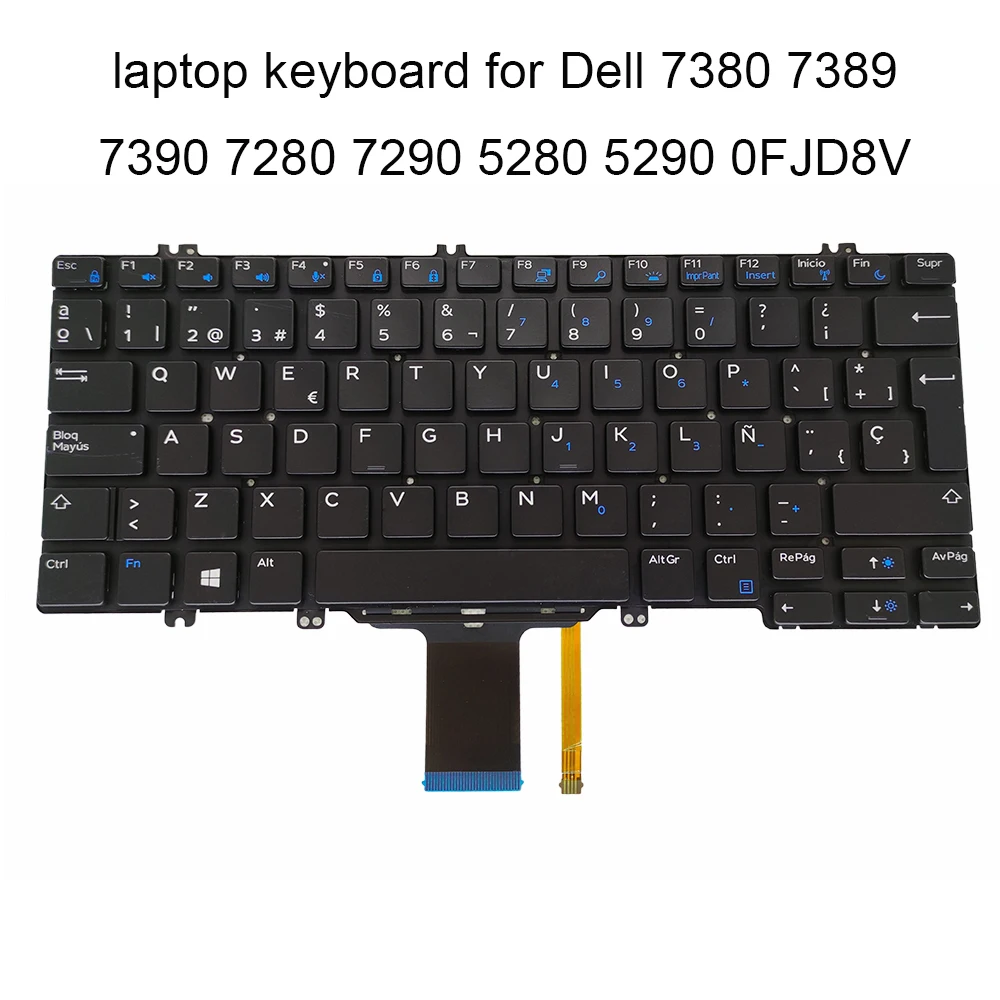 FJD8V шведская испанская клавиатура с подсветкой для Dell Latitude 7380 7389 7390 7280 7290 5280 CN-0FJD8V 030FVP 0F0DFG Новинка
FJD8V шведская испанская клавиатура с подсветкой для Dell Latitude 7380 7389 7390 7280 7290 5280 CN-0FJD8V 030FVP 0F0DFG Новинка