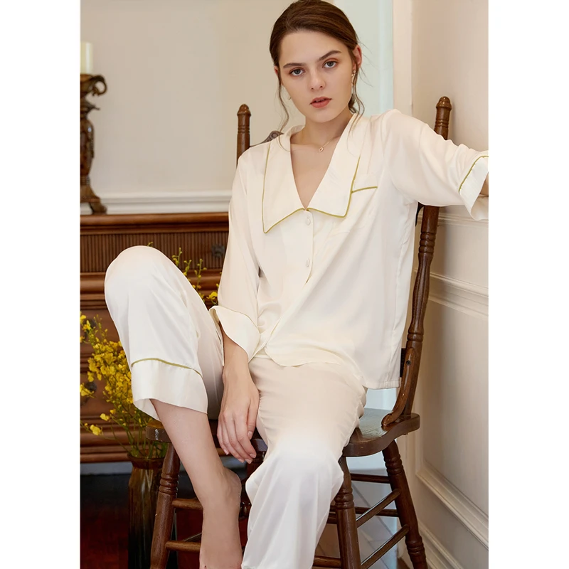Summer Pajama Set Solid Women Pajamas Full Pants Pyjamas Women Sexy Pijama Home Clothes Sleep Set Mujer Loungewear H372
Summer Pajama Set Solid Women Pajamas Full Pants Pyjamas Women Sexy Pijama Home Clothes Sleep Set Mujer Loungewear H372