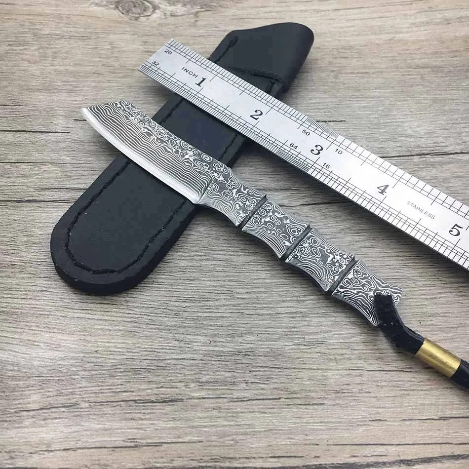 Bamboo shape Camping knife all Damascus steel Portable Survival Hunting knives fixed blade
Bamboo shape Camping knife all Damascus steel Portable Survival Hunting knives fixed blade