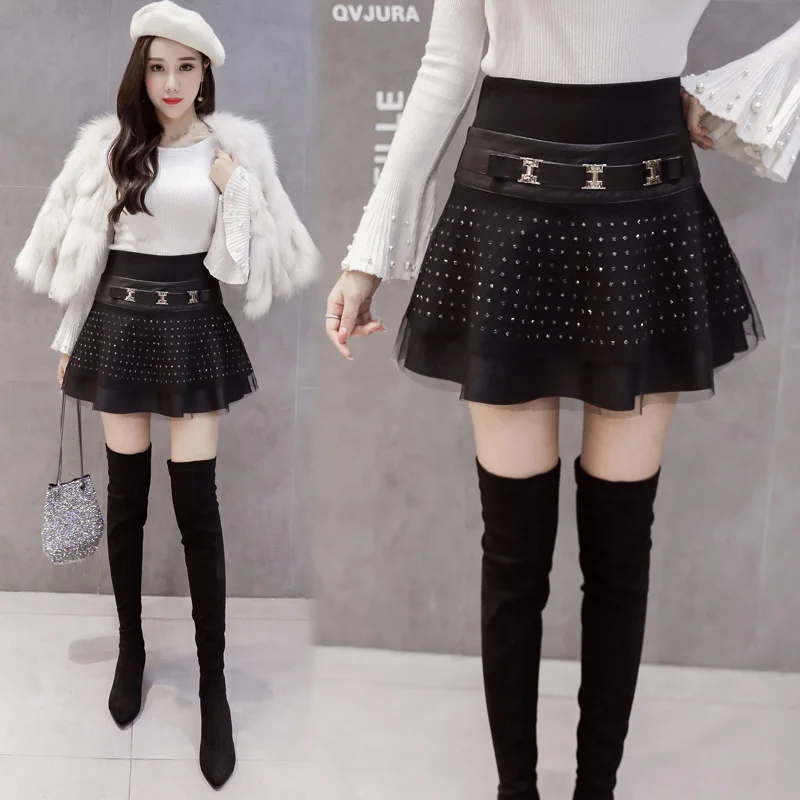 2020 new autumn and winter cake skirt women's mesh stitching high waist bag hip anti-glare A-line skirt
2020 new autumn and winter cake skirt women's mesh stitching high waist bag hip anti-glare A-line skirt