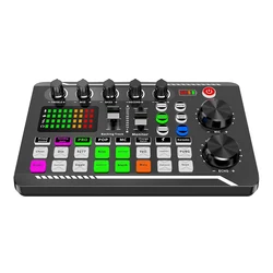 Studio Record Phone PC Live Audio Mixer Audio External Mixer Sound Card Bluetooth-Compatible Sound Card Kit Studio Record Phone PC Live Audio Mixer Audio External Mixer Sound Card Bluetooth-Compatible Sound Card Kit
