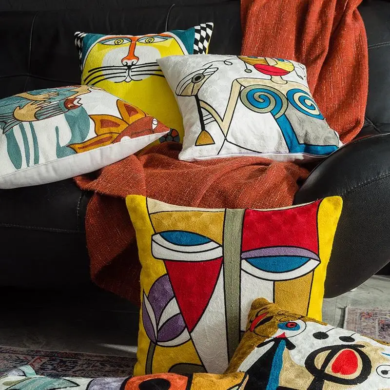 Picasso All Series Embroidered Cushion Cover Brushed Pure Cotton Canvas Abstract Throw Pillow Cover For Sofa Bed Art Home Decor
Picasso All Series Embroidered Cushion Cover Brushed Pure Cotton Canvas Abstract Throw Pillow Cover For Sofa Bed Art Home Decor