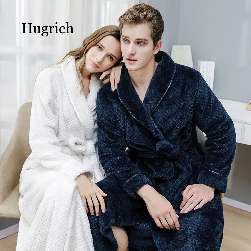 Japanese Korean Couple Autumn and Winter Solid Color Bathrobe Sexy Bathrobe Flannel Nightgown Female
Japanese Korean Couple Autumn and Winter Solid Color Bathrobe Sexy Bathrobe Flannel Nightgown Female