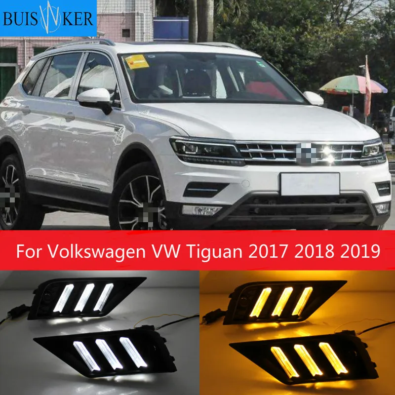 1Pair Car light for Volkswagen VW Tiguan 2017 2018 2019 DRL Daytime Running Light with Yellow Turn signal fog lamp
1Pair Car light for Volkswagen VW Tiguan 2017 2018 2019 DRL Daytime Running Light with Yellow Turn signal fog lamp