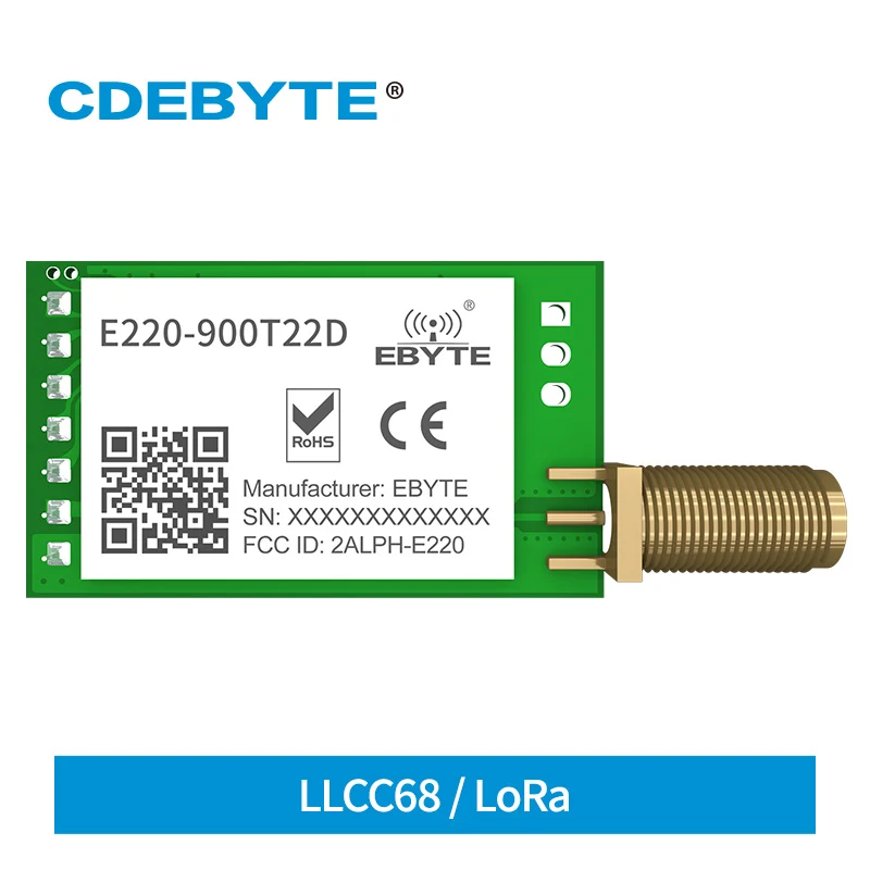 E220-900T22D-V1.2 Беспроводной модуль UART RSSI ISM 868 МГц 915 МГц 22 дБм Интерфейс LoRa с расширенным спектром SMA-K Антенна IoT
E220-900T22D-V1.2 Беспроводной модуль UART RSSI ISM 868 МГц 915 МГц 22 дБм Интерфейс LoRa с расширенным спектром SMA-K Антенна IoT