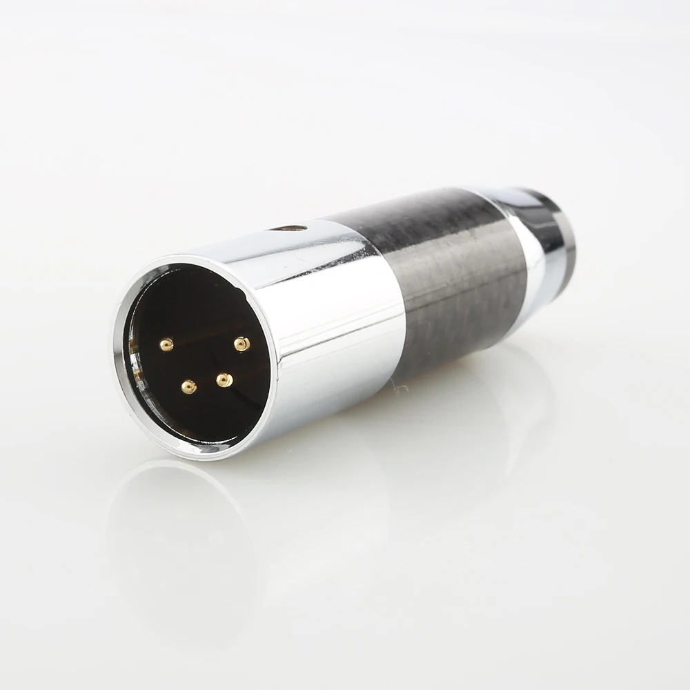 Audiocrast Gold plated Carbon fiber 4Poles XLR Carbon Fiber XLR 4 Pin Plug Headphone Connector adapter Microphone Mixer Amplifie
Audiocrast Gold plated Carbon fiber 4Poles XLR Carbon Fiber XLR 4 Pin Plug Headphone Connector adapter Microphone Mixer Amplifie