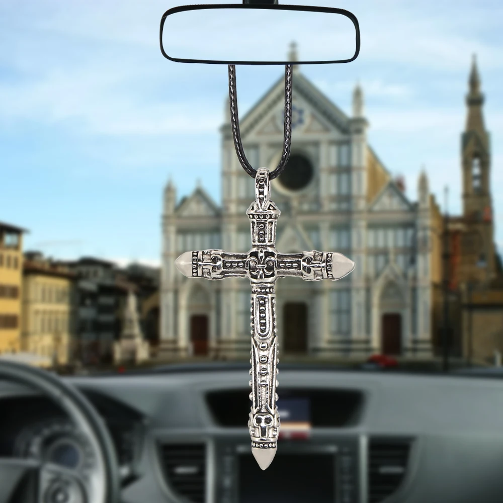Metal Cross Christian Religious Car Pendant Interior Rearview Mirror Ornament Hanging Dangle Charm Car Styliny High Quality
Metal Cross Christian Religious Car Pendant Interior Rearview Mirror Ornament Hanging Dangle Charm Car Styliny High Quality