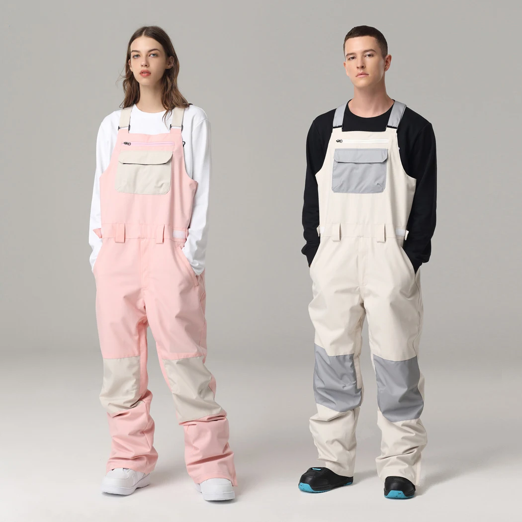 Couple Overalls Ski Pants Windproof Waterproof Wearable One-Piece Ski Suit Outdoor Color Matching Feet Expandable Ski Clothing
Couple Overalls Ski Pants Windproof Waterproof Wearable One-Piece Ski Suit Outdoor Color Matching Feet Expandable Ski Clothing