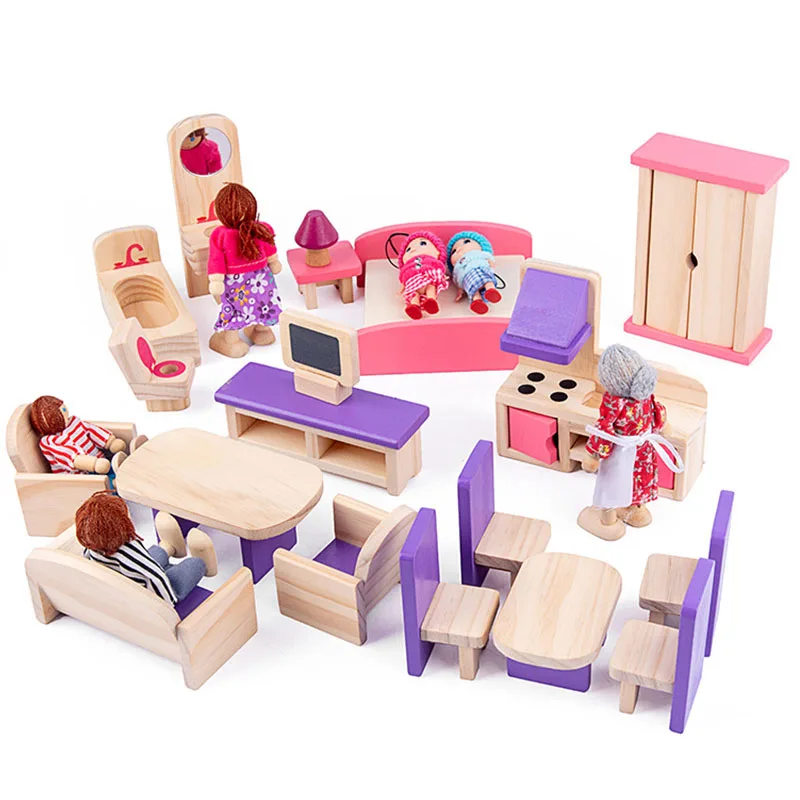 Miniature Furniture Play House Toy For Dolls Wooden Dollhouse Furniture Set Educational Pretend Play Toys Kids Girls Gifts
Miniature Furniture Play House Toy For Dolls Wooden Dollhouse Furniture Set Educational Pretend Play Toys Kids Girls Gifts
