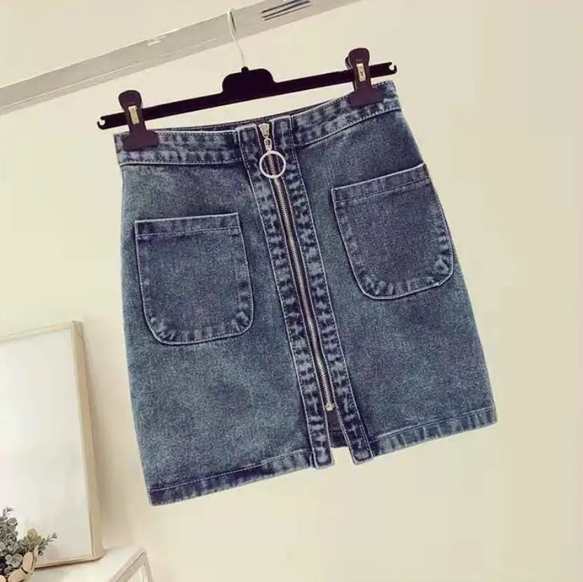 New Women Korean High Waist Zipper Jeans Skirts Ladies Pocket Student Short Denim Skirts Female Fashion Casual Skirt Summer
New Women Korean High Waist Zipper Jeans Skirts Ladies Pocket Student Short Denim Skirts Female Fashion Casual Skirt Summer