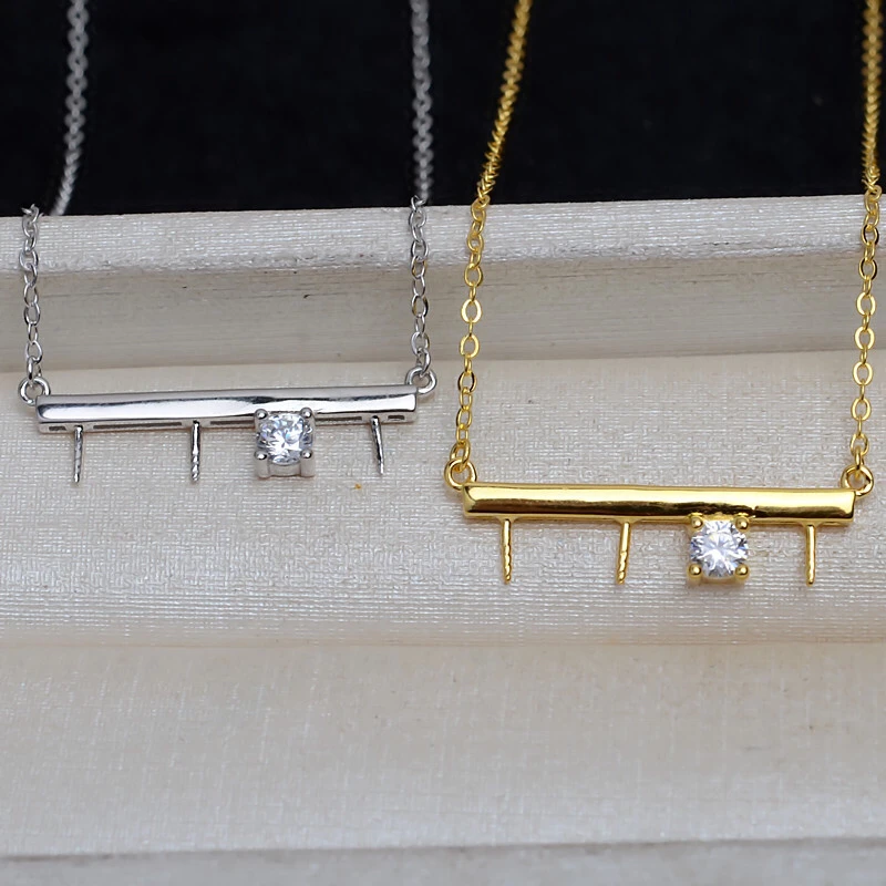 New Arrival 925 Silver Necklace Chain with Pendant Mountings Findings Jewelry Parts Fittings Accessories for Pearls
New Arrival 925 Silver Necklace Chain with Pendant Mountings Findings Jewelry Parts Fittings Accessories for Pearls
