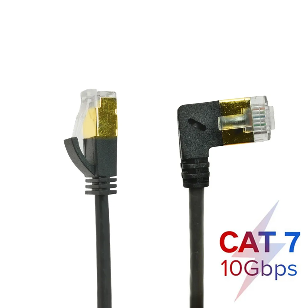 4mm OD CAT7 Ethernet Cable RJ45 Right Left Up Down Angle UTP Network Cable Patch Cord 90 Degree 10Gbps Cat 7 Lan Cables
4mm OD CAT7 Ethernet Cable RJ45 Right Left Up Down Angle UTP Network Cable Patch Cord 90 Degree 10Gbps Cat 7 Lan Cables