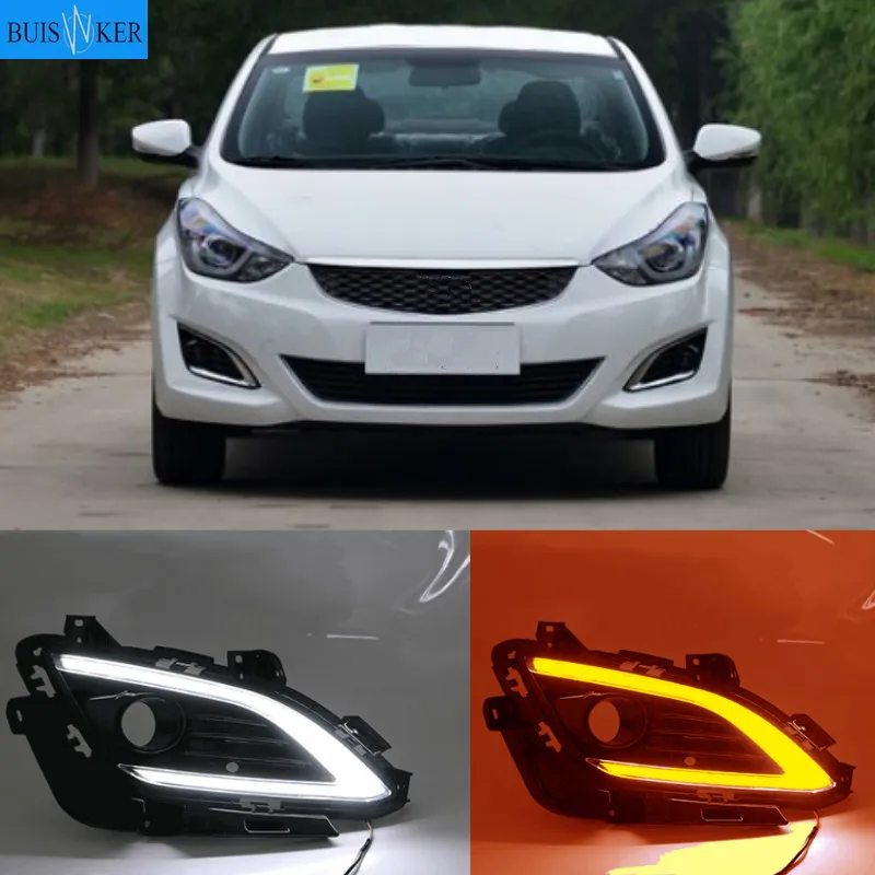 DRL Fog Lamp Cover Case For Hyundai Elantra Sedan 2016 2017 With Turn Signal Yellow LED Daytime Running Lights
DRL Fog Lamp Cover Case For Hyundai Elantra Sedan 2016 2017 With Turn Signal Yellow LED Daytime Running Lights