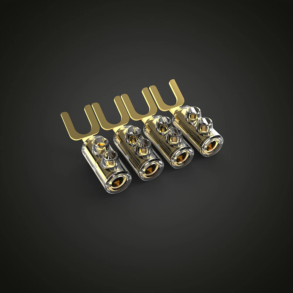 4PCS Audiocrast B554G B554R Rhodium/Gold Plated Spade Connector Speaker cable Y Spade Plug Audio Screw Fork Connectors
4PCS Audiocrast B554G B554R Rhodium/Gold Plated Spade Connector Speaker cable Y Spade Plug Audio Screw Fork Connectors