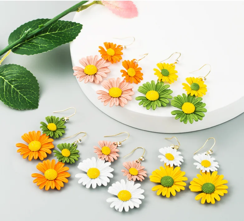 Free Shipping HER010 50 Pairs/lot Alloy Floral Earrings Chrysanthemum Ear Nail Fashion Earrings Women Wearing Jewelry 5 colors
Free Shipping HER010 50 Pairs/lot Alloy Floral Earrings Chrysanthemum Ear Nail Fashion Earrings Women Wearing Jewelry 5 colors