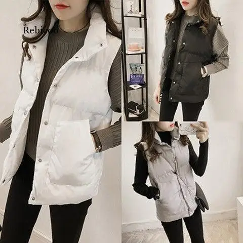 Jacket Vest Vest Female Spring Autumn StCollar Cardigan Short Cotton Vest Chaleco Mujer
Jacket Vest Vest Female Spring Autumn StCollar Cardigan Short Cotton Vest Chaleco Mujer