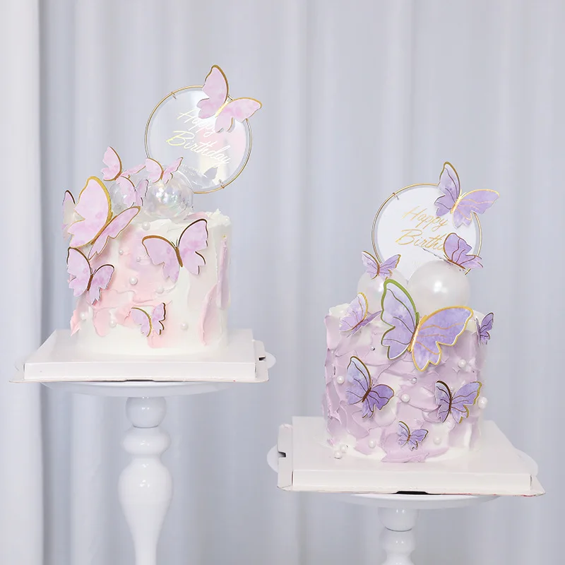 Decorative Wrought Iron Bronzing Acrylic Round Butterfly Birthday Cake Insert Card Cake Decoration Party Layout
Decorative Wrought Iron Bronzing Acrylic Round Butterfly Birthday Cake Insert Card Cake Decoration Party Layout