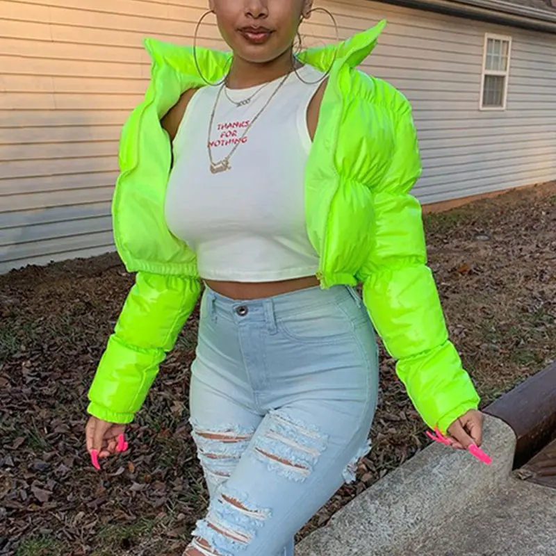 Puffer Coat Winter Parkas Faux PU Leather Warm Long Sleeve Women Outerwear Zipper Casual Jumpsuits Jacket Set Crop Tops Jackets
Puffer Coat Winter Parkas Faux PU Leather Warm Long Sleeve Women Outerwear Zipper Casual Jumpsuits Jacket Set Crop Tops Jackets