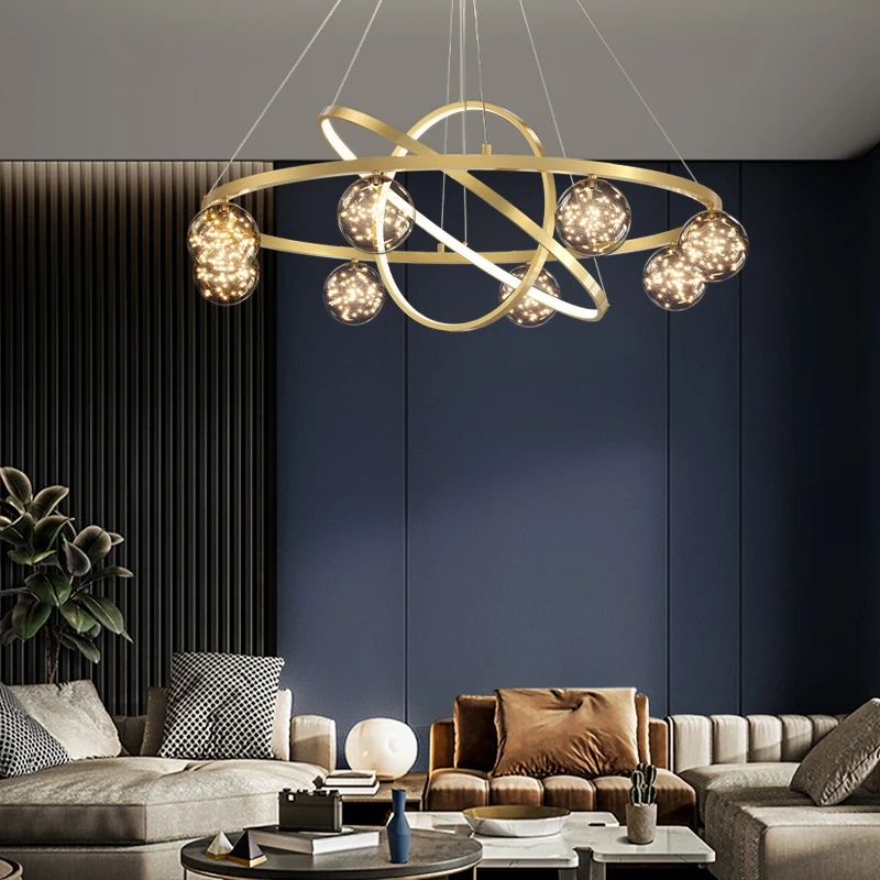 Nordic Light Luxury Starry Living Room LED Pendant Lights Warm and Romantic Aluminum Golden Magic Bean Lamp for Master Bedroom
Nordic Light Luxury Starry Living Room LED Pendant Lights Warm and Romantic Aluminum Golden Magic Bean Lamp for Master Bedroom