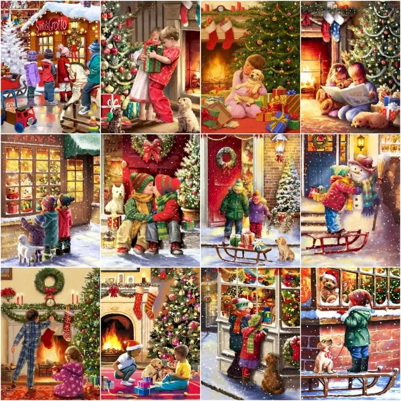 GATYZTORY Picture By Numbers Children Play Christmas Landscape Drawing On Canvas Oil Painting By Number Gift Handpainted Home De
GATYZTORY Picture By Numbers Children Play Christmas Landscape Drawing On Canvas Oil Painting By Number Gift Handpainted Home De