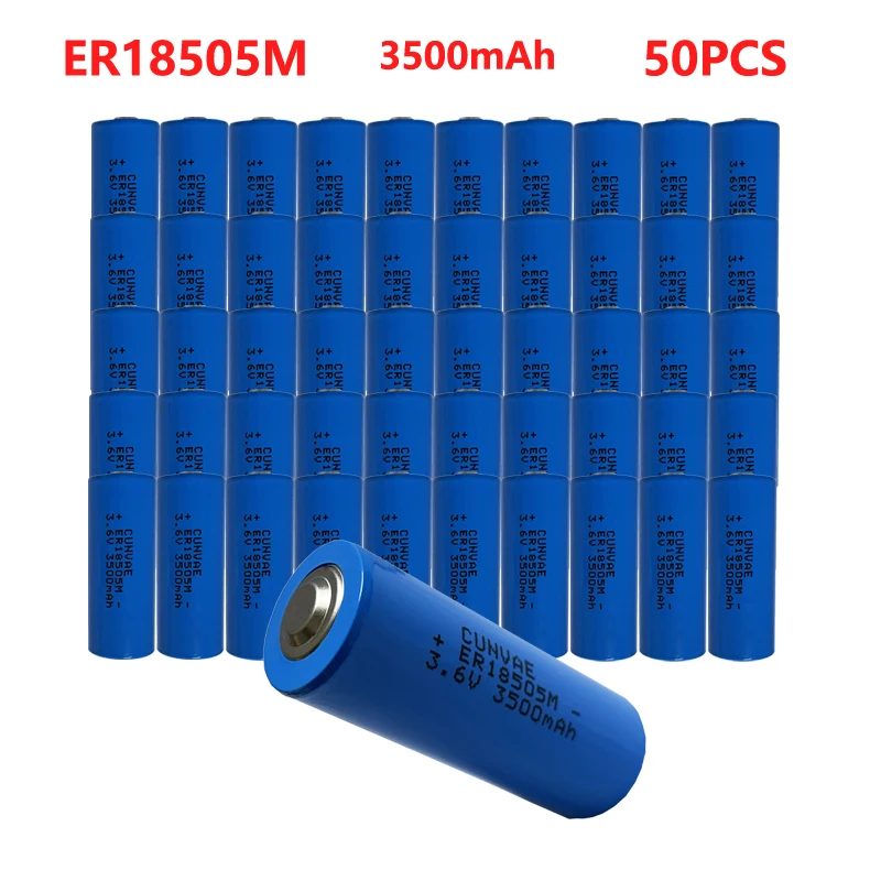 50Pcs ER18505M 3.6V lithium battery High Rate Discharge Lisoci2 Batteries 18505H
50Pcs ER18505M 3.6V lithium battery High Rate Discharge Lisoci2 Batteries 18505H