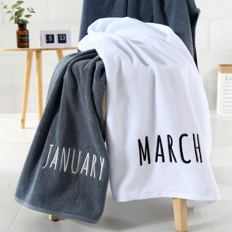 Large Thick Bath Towel Cotton Shower Towels 12 Months Letters Embroidery Bathroom Home for Adults 70x140cm 480g toalha de banho
Large Thick Bath Towel Cotton Shower Towels 12 Months Letters Embroidery Bathroom Home for Adults 70x140cm 480g toalha de banho