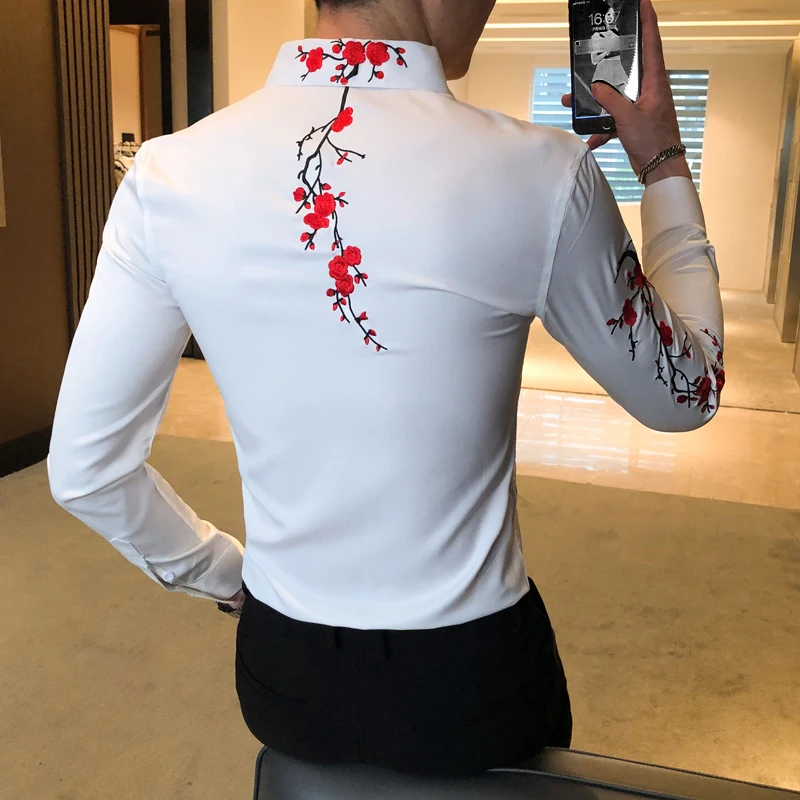 Camisas De Hombre, элегантные рубашки высокого качества с длинным рукавом для мужчин, одежда, простые облегающие мужские рубашки с вышивкой, платье
Camisas De Hombre, элегантные рубашки высокого качества с длинным рукавом для мужчин, одежда, простые облегающие мужские рубашки с вышивкой, платье